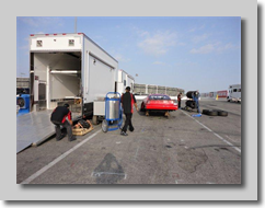 Cole's pit crew gets ready for race day 